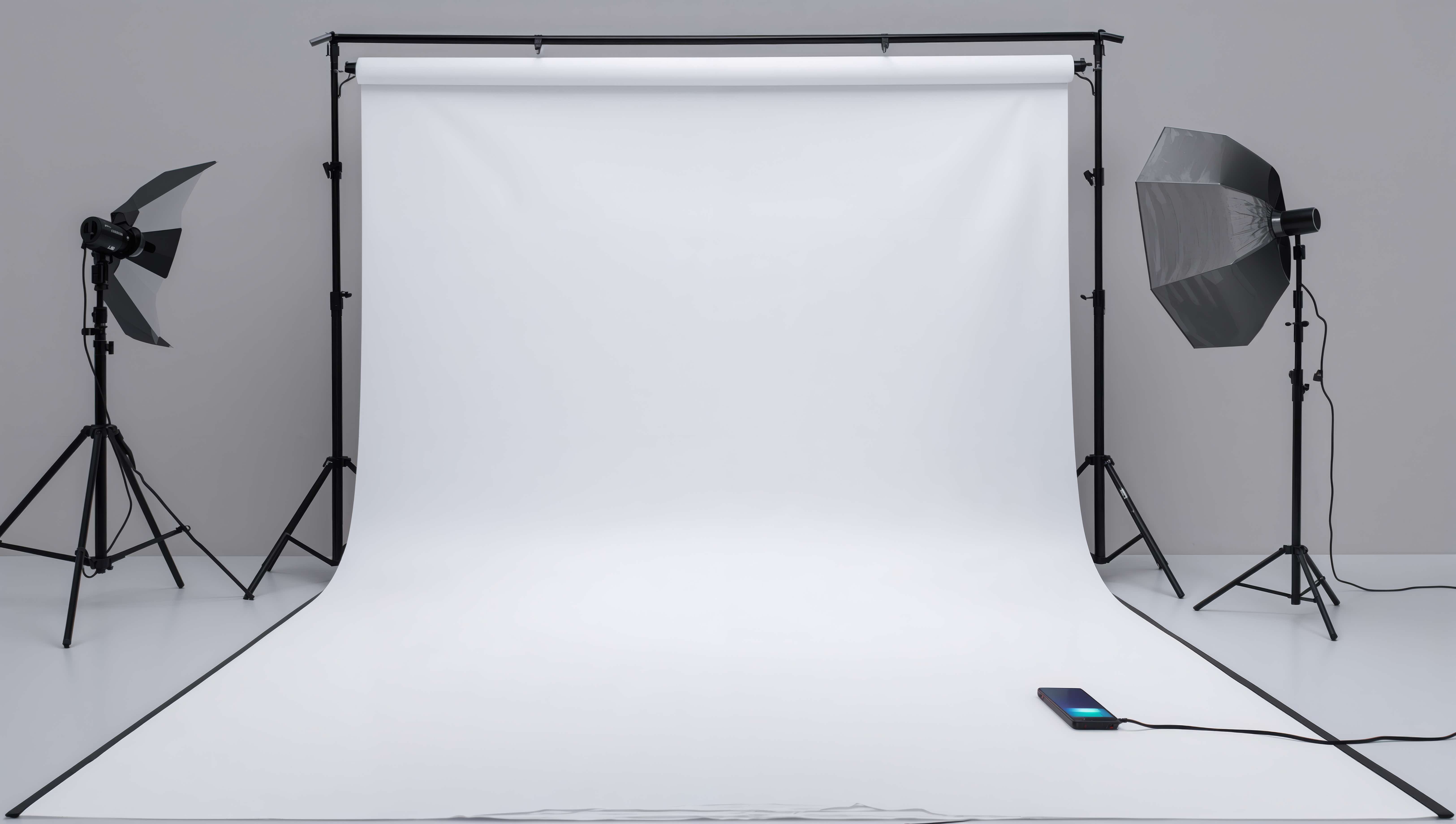 Studio backdrop and props